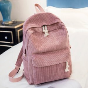 Corduroy Backpack available on 7 chic colors